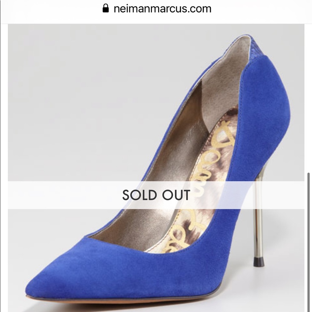Sam Edelman Danielle Blue Suede Pump size 6